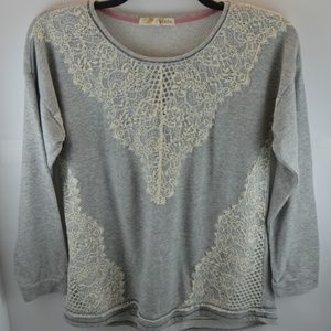 🔴 Rewind  Lace Design Sweatshirt